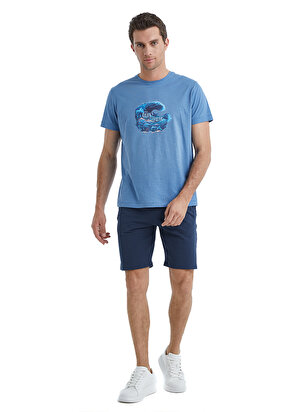 Erkek T-Shirt 40503 - Mavi