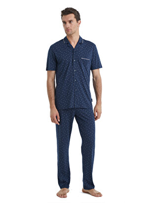 Erkek Pijama Takımı 40461 - Lacivert