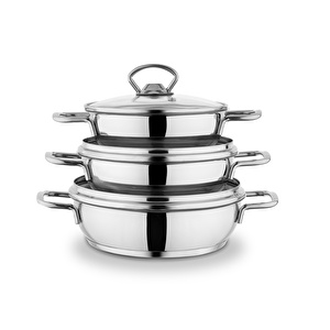 Schafer Cookhaus Çelik Sahan Seti 6 Parça-Gümüş