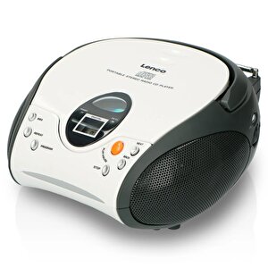 LENCO SCD-24 BEYAZ - CD ÇALARLI TAŞINABİLİR Müzik Seti STEREO FM RADYO - BEYAZ