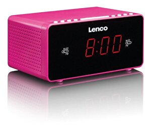 Lenco CR-510PK Stereo Saatli Radyo Alarmlı Çalar Saat Pembe