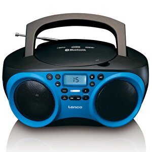 LENCO SCD-501 Mavi TAŞINABİLİR Müzik Seti FM RADYO BLUETOOTH ÖZELLİKLİ CD-USB OYNATICI - MAVİ