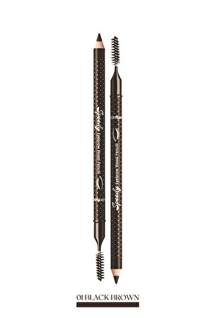 Yumuşak Dokuda Pürüzsüz Görünüm Sunan Kaş Kalemi Peripera Speedy Eyebrow Wood Pencil (1 Black Brown)