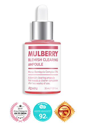 Leke Karşıtı Aydınlatıcı Dut Özlü Ampul 30ml APIEU Mulberry Blemish Clearing Ampoule