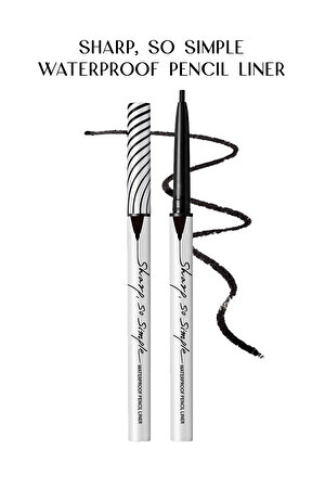 Suya Dayanıklı, İnce Uçlu Göz Kalemi Clio Sharp So Simple Waterproof Pencil Liner (01 Black)