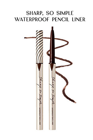 Suya Dayanıklı, İnce Uçlu Göz Kalemi Clio Sharp So Simple Waterproof Pencil Liner (02 Brown)