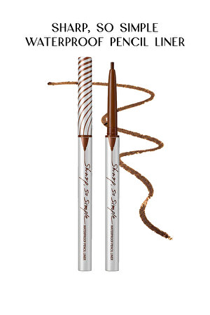 Suya Dayanıklı, İnce Uçlu Göz Kalemi Clio Sharp So Simple Waterproof Pencil Liner (03 Cacao Brown)