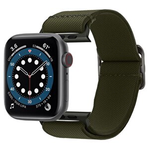 Apple Watch Serisi (41mm / 40mm / 38mm) Watch Kayış Kordon, Spigen Band Lite Fit Khaki