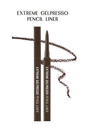 Suya Dayanıklı, Gün Boyu Kalıcı Kalem Eyeliner Clio Extreme Gelpresso Pencil Liner (01 Black Brown)