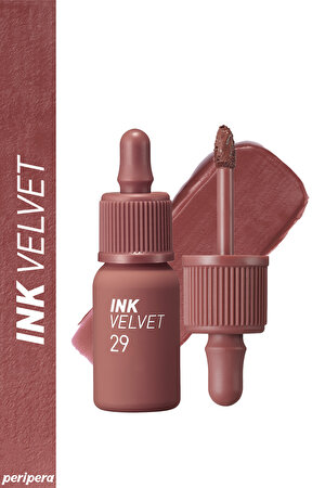 Yüksek Pigmentli, Kadife Görünümlü, Gün Boyu Kalıcı Tint Peripera Ink Velvet (29 Cocoa Nude)