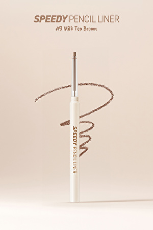 Suya Dayanıklı Kolay Kullanım Sunan Göz Kalemi Peripera Speedy Pencil Liner (3 Milk Tea Brown)