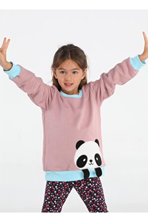 Panda Gülkurusu Kız Çocuk Sweatshirt