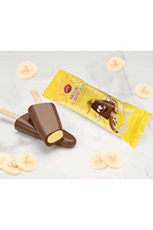 Dondurma Çubuğunda Muz Krema Dolgulu Sütlü Çikolata Display Kutu 15x30g Glutensiz