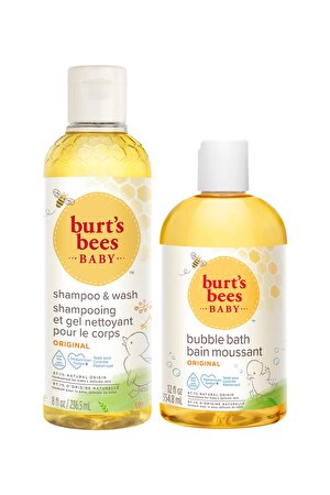 Bebek Saç Ve Vücut Şampuanı - Baby Bee Shampoo Body Wash 235ml+Bebek Banyo Köpüğü 350ml
