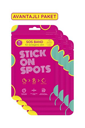 Sos Band - 15 Adet Sivilce/Akne Patch x4 Sos Bant
