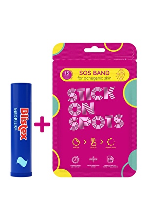 Kuruyan Ve Çatlayan Dudaklara Yoğun Bakım Medplus Stick 4,25Gr + Sos Band 15 Adet Sivilce/Akne Patch