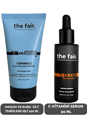 the fair. Hassas ve Kuru Cilt Temizleme Jeli 150 ml ve C Vitamini Serum Seti 30 ml