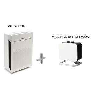 Winix Zero Pro Hava Temizle Cihazı ve Mill Fan Isıtıcı 1800 W-Beyaz
