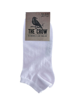 THE CROW Beyaz Erkek Patik Çorap 1002