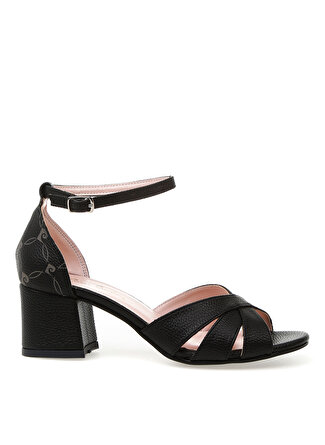 Pierre Cardin 54011 Yazlık Siyah Kadın Topuklu Ayakkabı