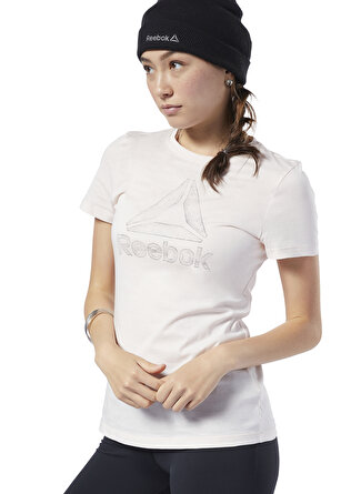 XS Pembe Reebok EC2029 Graphic Series Crew T-Shirt 5002439292004 Spor Kadın Giyim T-shirt
