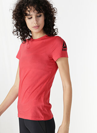 L Kırmızı Reebok EH5808 Workout Ready T-Shirt 5002439297001 Spor Kadın Giyim T-shirt