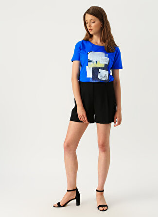XS Saks Loft Baskılı T-Shirt 5002441087004 Kadın Giyim T-shirt & Atlet