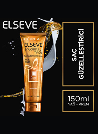 L``oréal Paris Elseve Mucizevi Yağ Saç Güzelleştirici Krem 150 Ml - Her Saç Tipi