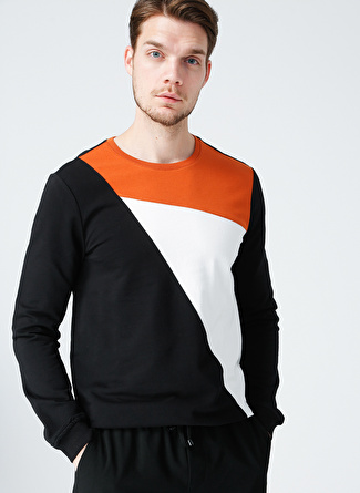 Pierre Cardin Bisiklet Yaka Slim Fit Siyah Erkek Sweatshirt