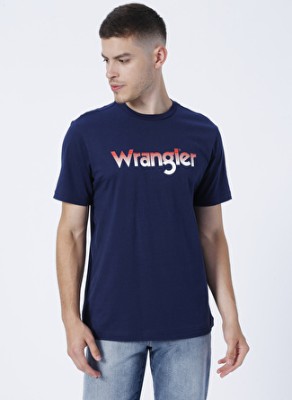 Wrangler O Yaka Lacivert Erkek T-Shirt W211927410_Logo T-Shirt