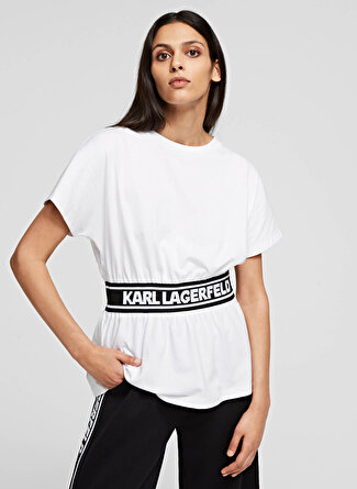 Karl Lagerfeld KARL LAGERFELD Logo Şeritli Bluz