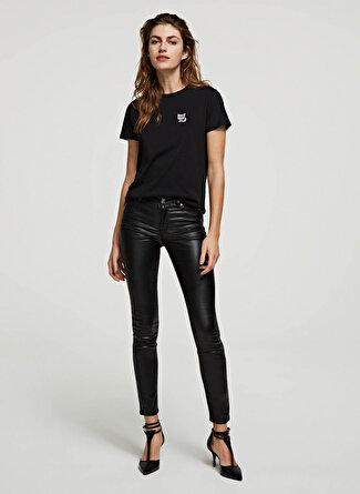 Karl Lagerfeld KARL LAGERFELD Skinny Fit Siyah Kadın Denim Pantolon 210W1103