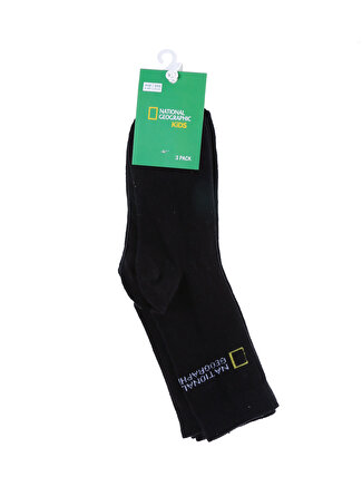 National Geographic NGSOCKS09 Siyah Unisex Desenli Soket Çorap