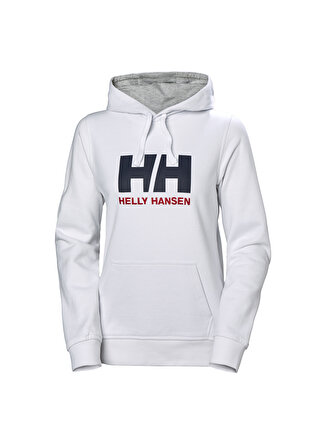 Helly Hansen Beyaz Kadın Kapüşonlu Sweatshirt HH W HH LOGO HOODIE