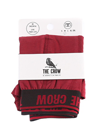 The Crow Regular Fit Düz Bordo Erkek Boxer