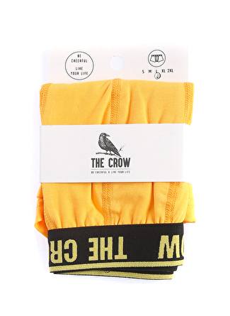 The Crow Regular Fit Düz Hardal Erkek Boxer