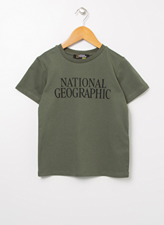 National Geographic Bisiklet Yaka Normal Kalıp Baskılı Haki Erkek Çocuk T-Shirt - ASGARDBOY