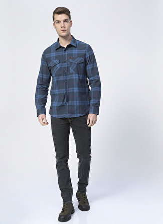 Lee L701OR47-001_Rider Slim Fit Düz Siyah Erkek Denim Pantolon