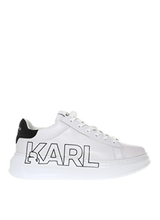 Karl Lagerfeld Kaprı Mens Karl Logo Lace Beyaz Erkek Deri Sneaker