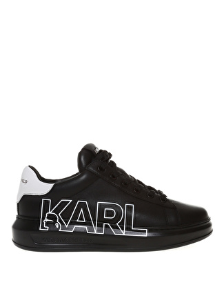 Karl Lagerfeld Kaprı Mens Karl Logo Lace Siyah Erkek Deri Sneaker