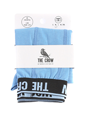 The Crow Regular Fit Düz Mavi Erkek Boxer