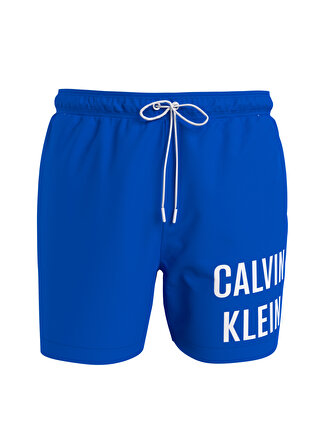Calvin Klein Kv0Kv00006-Medium Drawstring Lastikli Standart Kalıp Düz Mavi Erkek Çocuk Şort