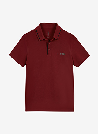 Skechers Düz Bordo Erkek Polo T-Shirt S212224-810 Polo M Short Sleeve