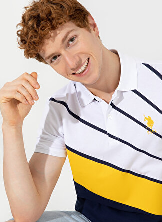U.S. Polo Assn. Sarı Erkek Polo T-Shirt T-O Boyner