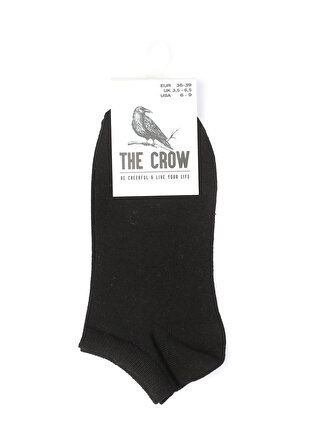 The Crow Siyah Kadın Düz Patik Çorap TİRİNİTY Boyner
