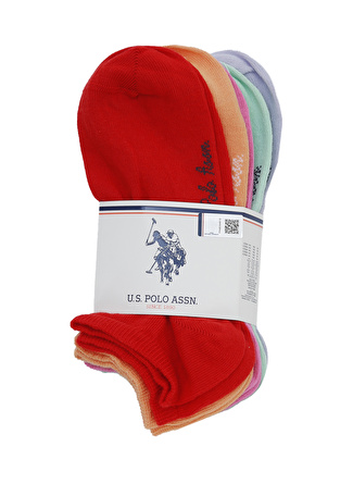 U.S. Polo Assn. Kırmızı Kadın Çorap 5`Lİ PAKET