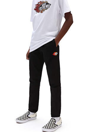 Vans Lastikli Normal Kalıp Düz Siyah Erkek Çocuk Eşofman Altı - VN0A7SHDBLK1 Logo Repeat Fleecepant