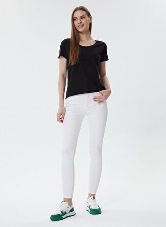 Lee Cooper Yüksek Bel Super Slim Fit Beyaz Kadın Denim Pantolon 222 LCF 121029 JAYCEE WHITE JEAN