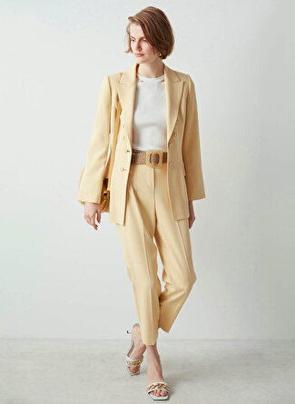 İpekyol Sarı Kadın Blazer Ceket IS1220106014087