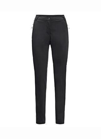Jack Wolfskin 1507311-6000 Tasman Pant W Normal Bel Düz Siyah Kadın Outdoor Pantolonu